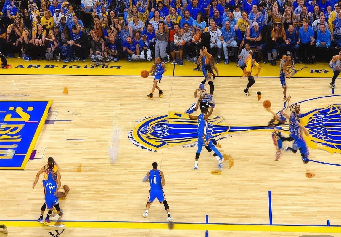 2018NBA雷霆勇士巅峰对决：威少库里对决，雷霆险胜勇士精彩瞬间(图1)